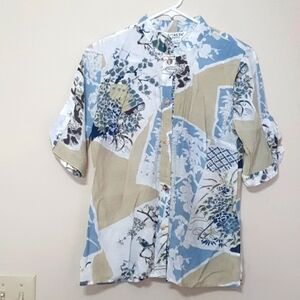 Citron Santa Monica Oriental Inspired Button Down Shirt